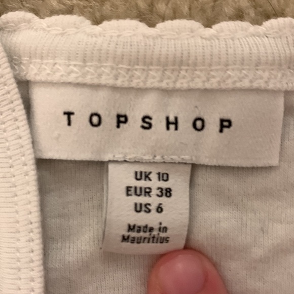 Topshop Angel Embroidered Baby Tank - Size 6 - Picture 3 of 4